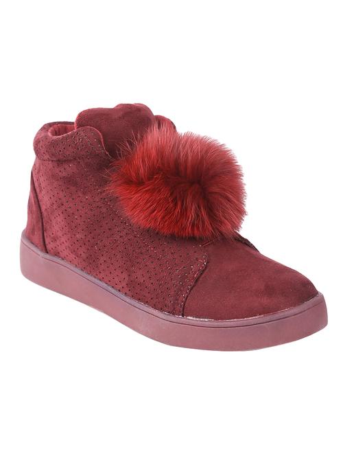 maroon ankle length boot - 14543839 - Very Small Image - 1
