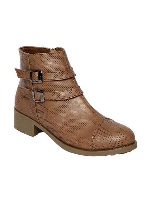 tan faux leather ankle boot - 14544456 - Very Small Image - 1