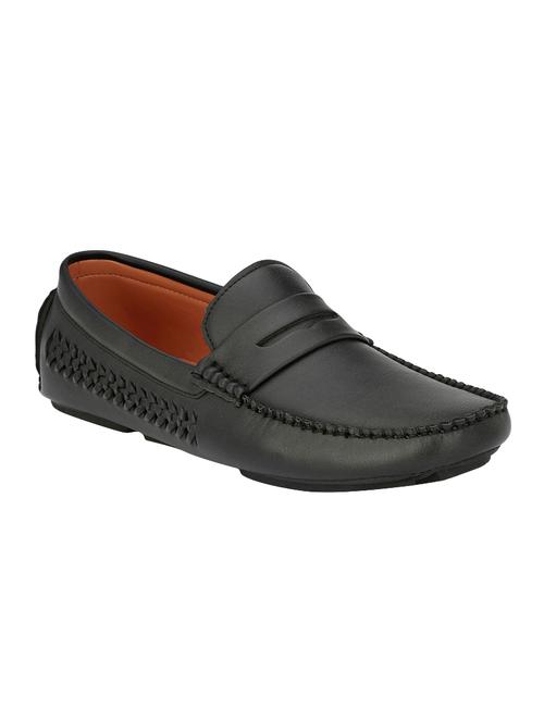 black leatherette slip on loafer - 14548399 - Very Small Image - 1