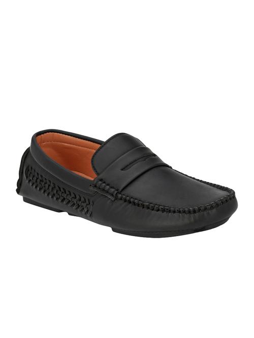 black leatherette slip on loafer - 14548403 - Very Small Image - 1
