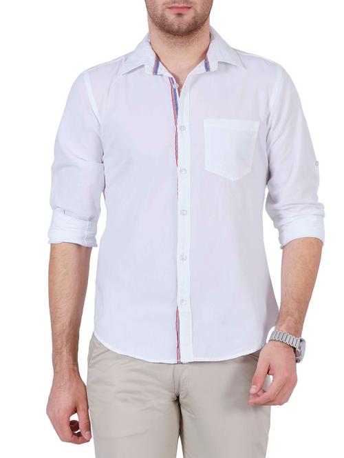 white cotton casual shirt - 14554706 - Very Small Image - 1
