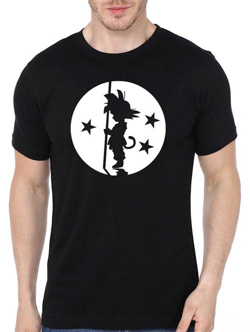 black cotton chest print t-shirt - 14556932 - Very Small Image - 1