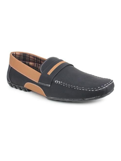 black leatherette slip on loafer - 14582630 - Very Small Image - 1