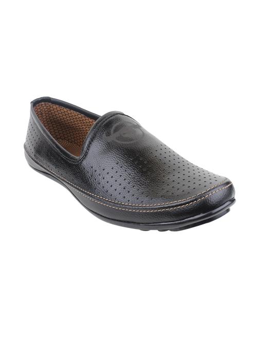 black leatherette slip on loafer - 14582648 - Very Small Image - 1