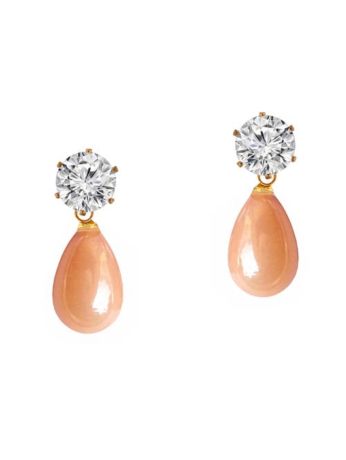 orange metal studs earrings - 14590285 - Very Small Image - 1