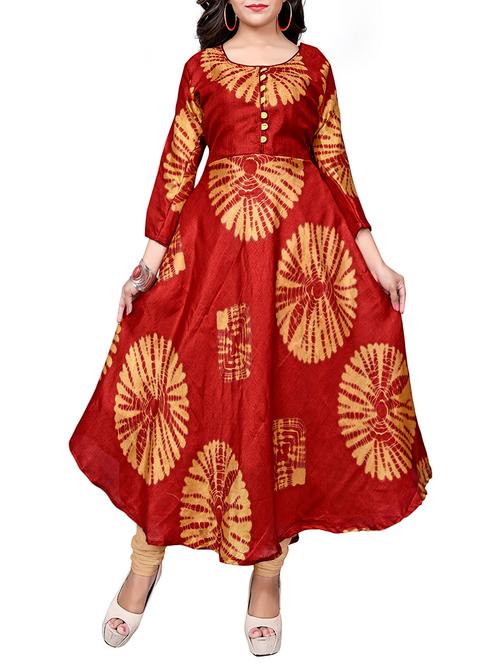 red art silk kurta - 14590457 - Very Small Image - 1