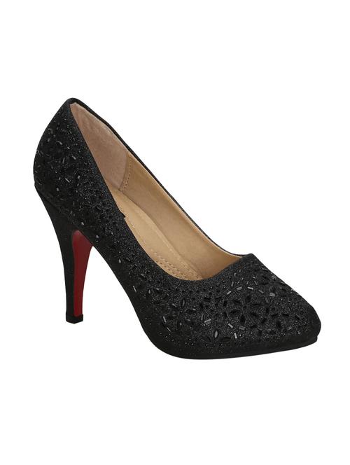 black faux leather slip on pumps - 14590651 - Very Small Image - 1