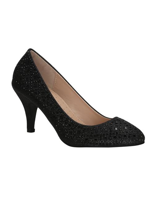 black faux leather slip on pumps - 14590653 - Very Small Image - 1