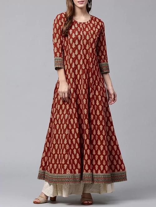 printed anarkali kurta - 14597070 - Very Small Image - 1
