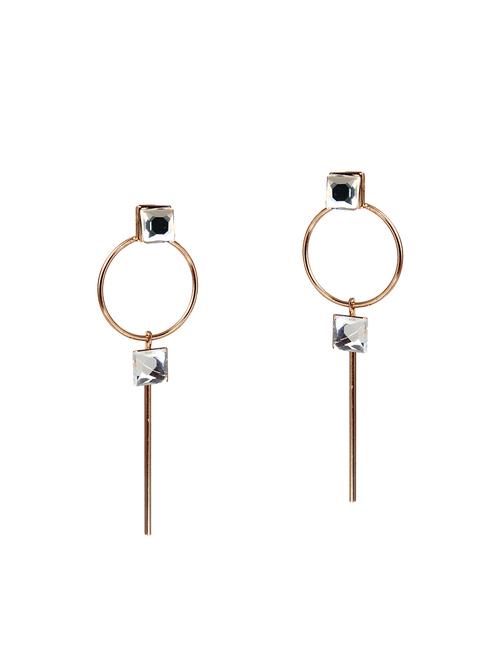 gold metal drop earrings - 14604563 - Very Small Image - 1