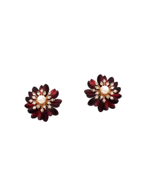 red metal studs earrings - 14604569 - Very Small Image - 1