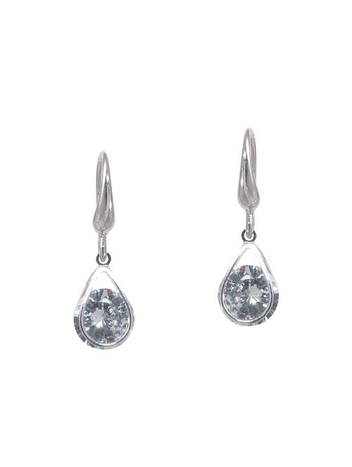 silver metal drop earrings - 14604595 - Very Small Image - 1