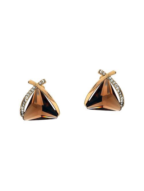 gold metal studs earrings - 14604622 - Very Small Image - 1