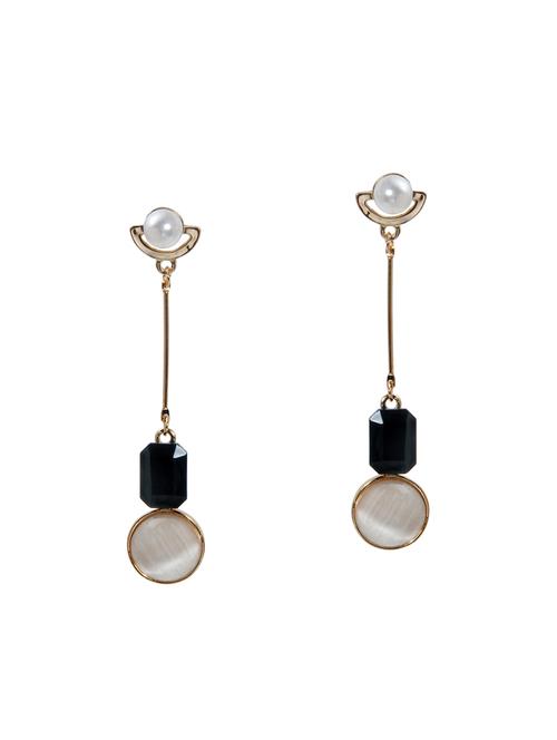 silver metal drop earrings - 14604628 - Very Small Image - 1