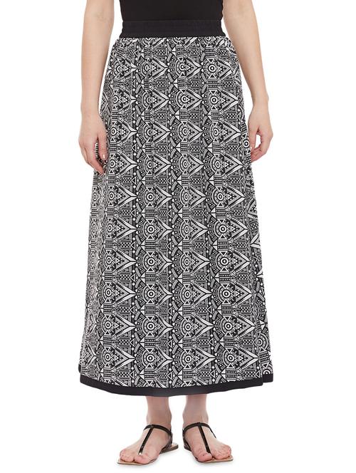 block printed a-line skirt - 14606215 - Very Small Image - 1