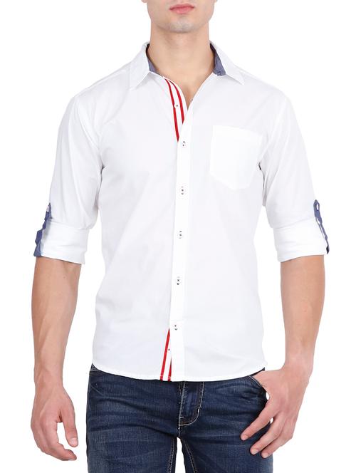 white cotton casual shirt - 14610279 - Very Small Image - 1