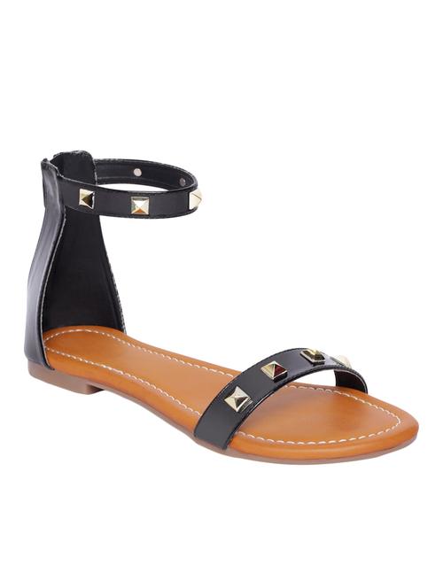 black leatherette closed back sandals - 14611999 - Very Small Image - 1