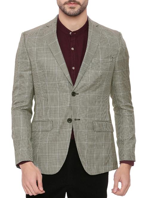 grey silk blend casual blazer - 14615303 - Very Small Image - 1
