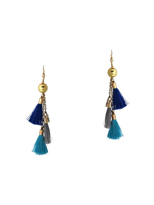 blue metal drop earrings - 14615344 - Very Small Image - 1