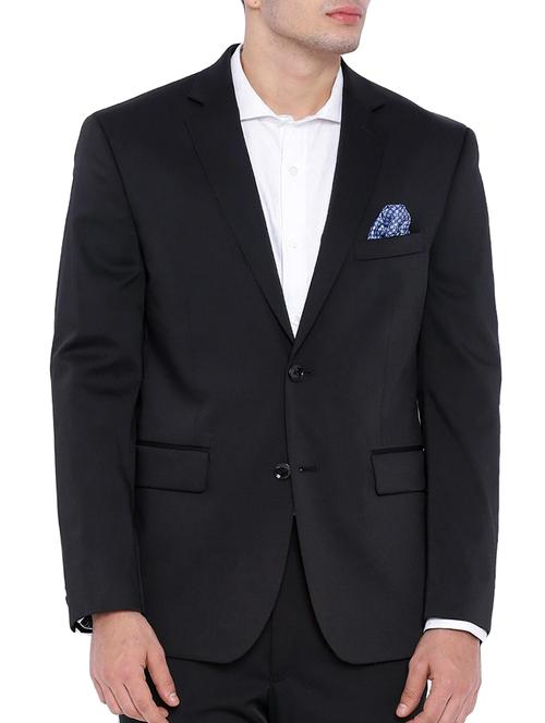 black cotton formal blazer - 14616110 - Very Small Image - 1