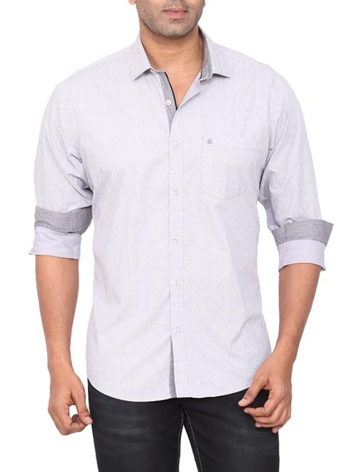 grey cotton casual shirt - 14617617 - Very Small Image - 1
