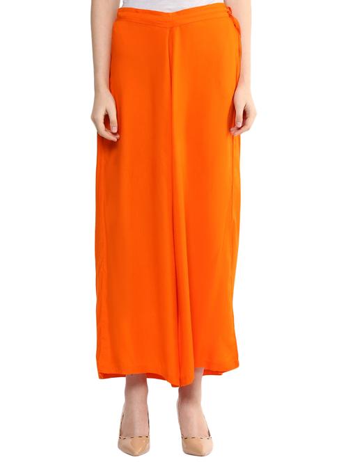 orange viscose palazzos - 14618330 - Very Small Image - 1