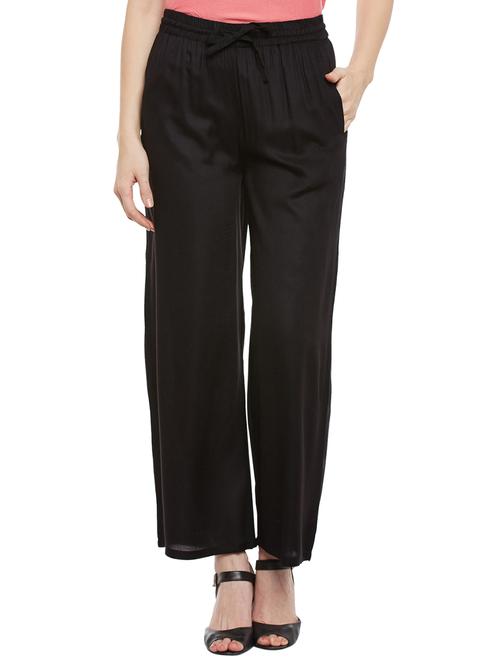 black rayon palazzos - 14618334 - Very Small Image - 1