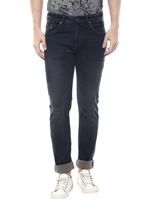 navy blue light washed denim jeans - 14626008 - Very Small Image - 1