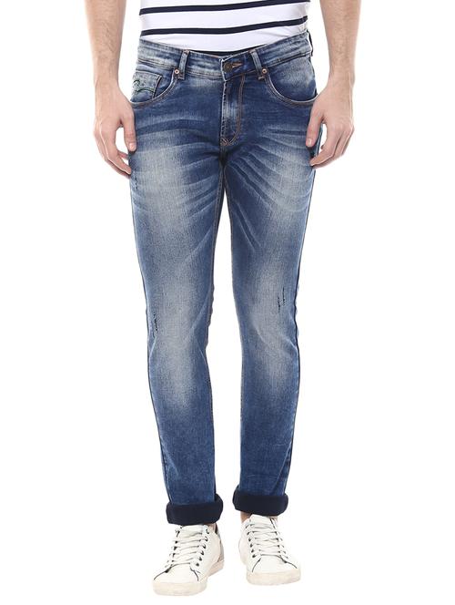 blue heavy washed jeans - 14626011 - Very Small Image - 1