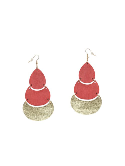multi colored wood drop earrings - 14627293 - Very Small Image - 1