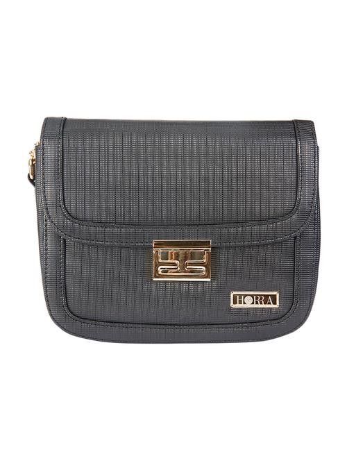 black leatherette regular sling bag - 14631233 - Very Small Image - 1