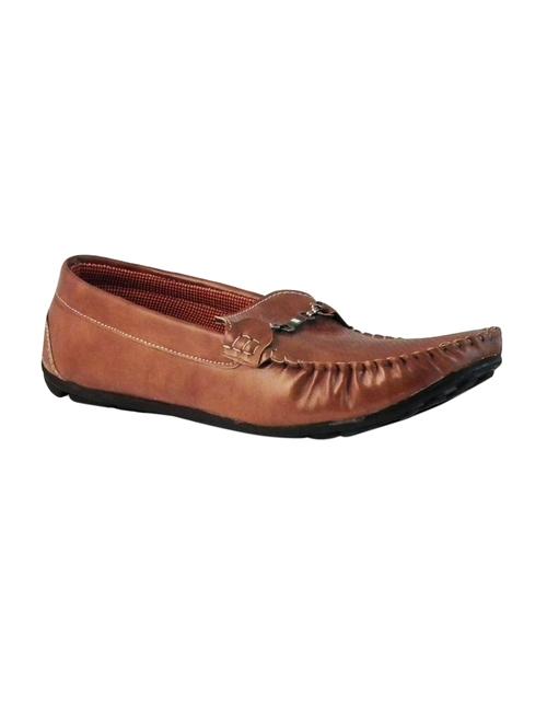 tan leatherette slip on loafer - 14631470 - Very Small Image - 1