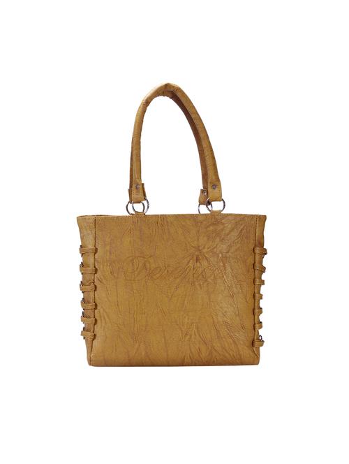 yellow leatherette regular handbag - 14645940 - Very Small Image - 1