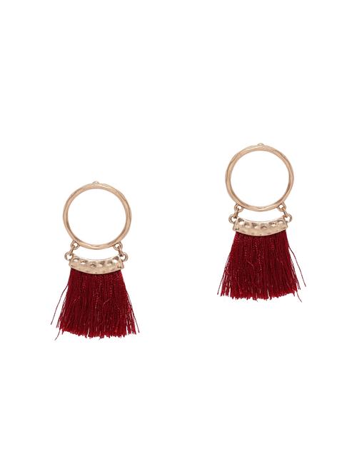 red metal tassel earrings - 14646657 - Very Small Image - 1