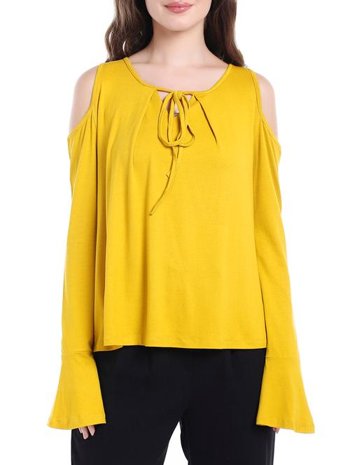 yellow polyester a line top - 14654257 - Very Small Image - 1