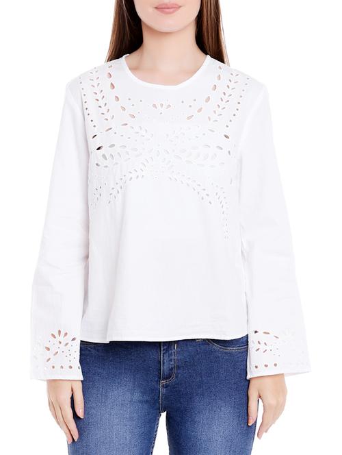 white solid boxy top - 14654270 - Very Small Image - 1