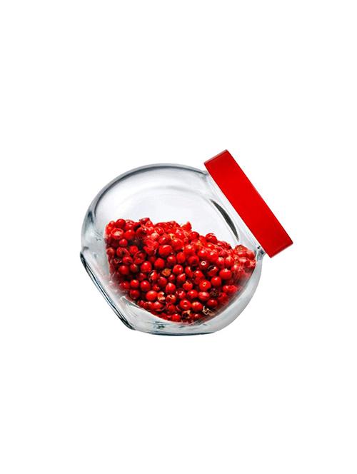 glass jar with red cover - 14654810 - Very Small Image - 1