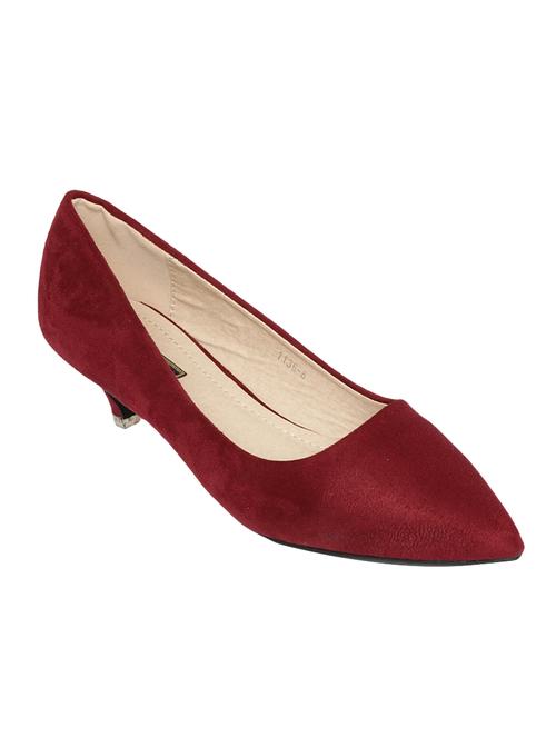 maroon suede slip on pumps - 14664610 - Very Small Image - 1