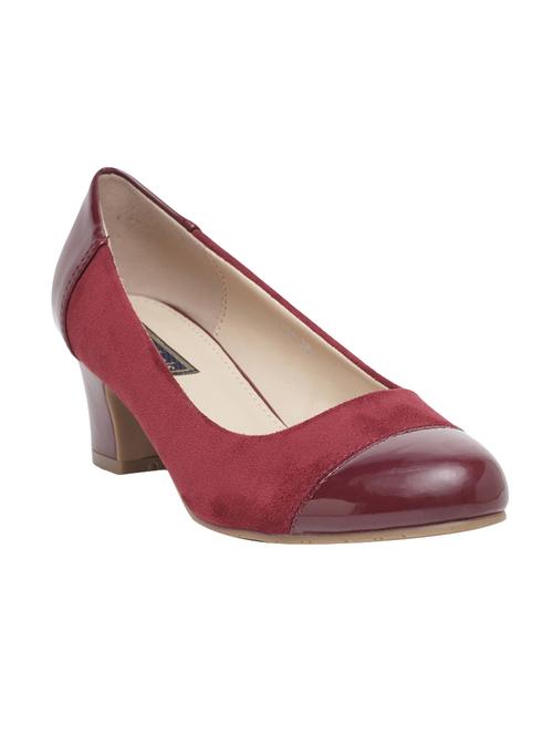 maroon suede slip on pumps - 14664630 - Very Small Image - 1