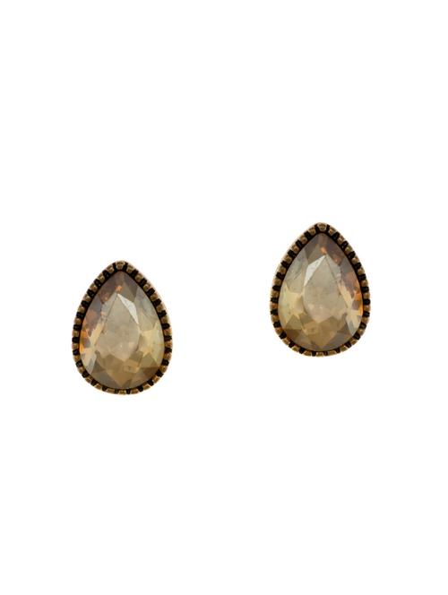 gold metal studs earrings - 14671899 - Very Small Image - 1