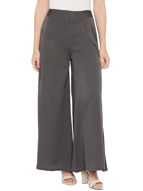 grey flared palazzo - 14672258 - Very Small Image - 1