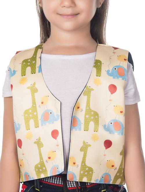 beige cotton blend waistcoat - 14674703 - Very Small Image - 1