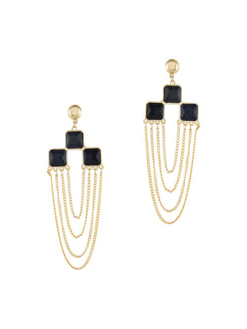 black metal chandelier earrings - 14675086 - Very Small Image - 1