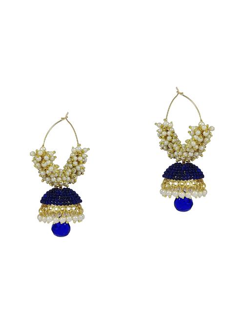 blue metal drop earrings - 14675153 - Very Small Image - 1