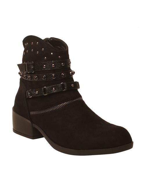 black faux leather ankle boot - 14676585 - Very Small Image - 1