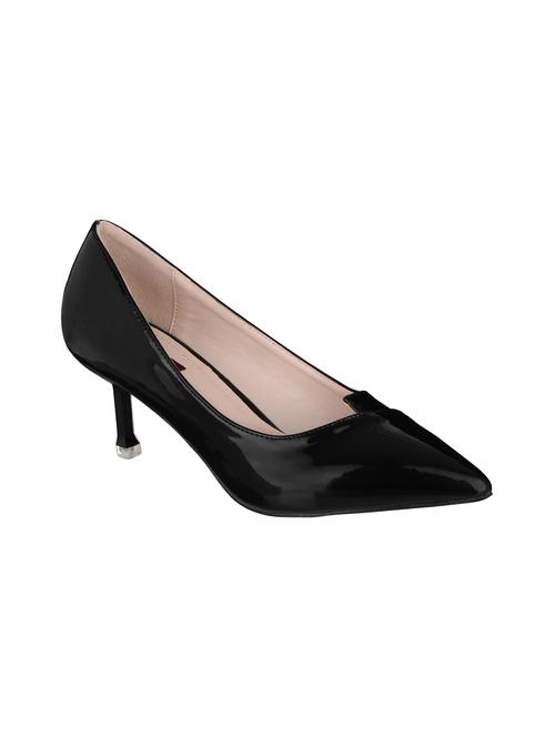 black faux leather slip on pumps - 14693698 - Very Small Image - 1