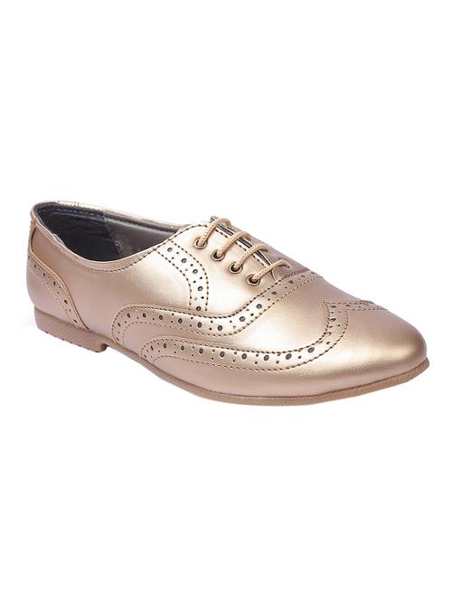gold fabric laceup sneakers - 14714116 - Very Small Image - 1