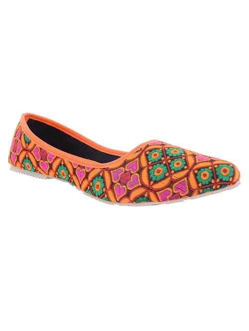 orange leather slip on ballerina - 14717783 - Very Small Image - 1