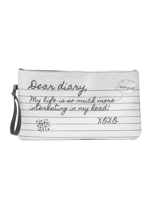 white leatherette regular clutch - 14718036 - Very Small Image - 1