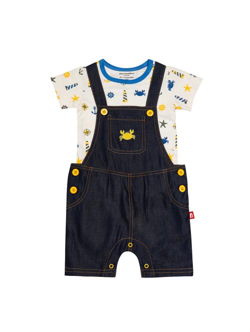 blue cotton dungaree - 14720628 - Very Small Image - 1